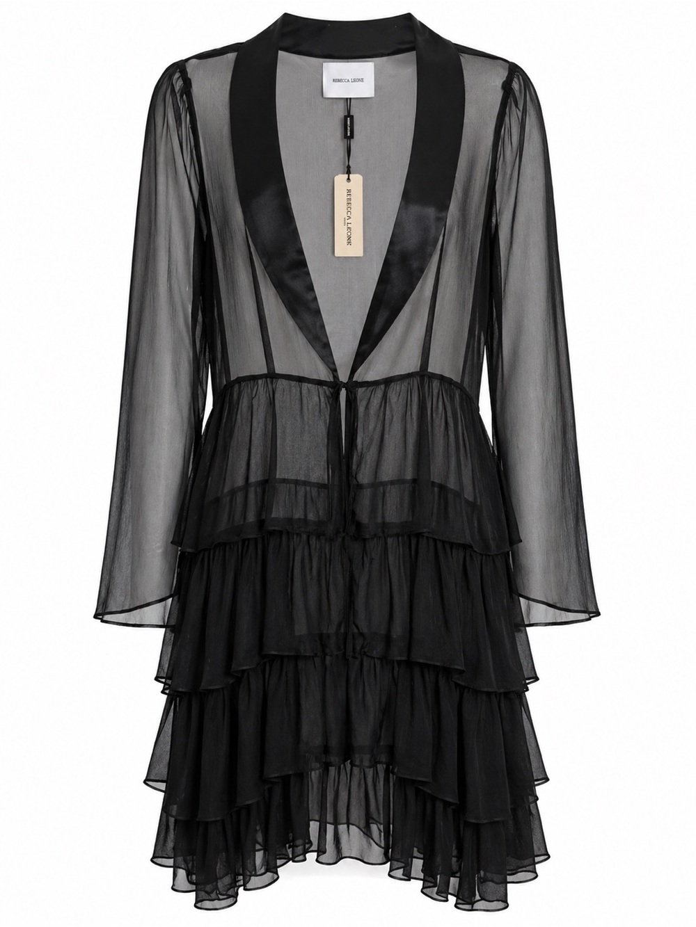 We Are Leone Black Dress sheer jacket